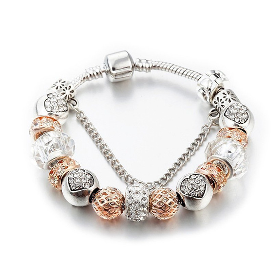 BRANSOLETKA srebrna MODUŁOWA damska CHARMS