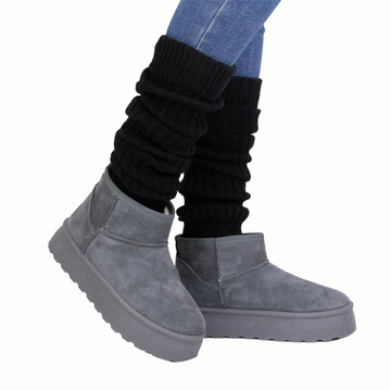 OCIEPLACZE na nogi DAMSKIE CIEPŁE getry długie ZIMA