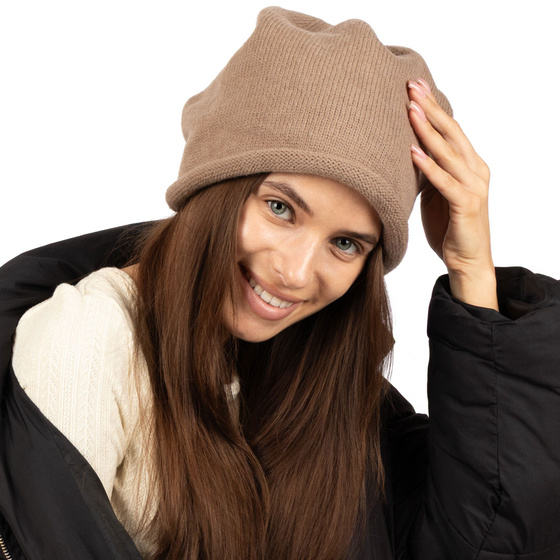 Czapka BEANIE smerfetka oversize damska MŁODZIEŻOWA ZIMOWA