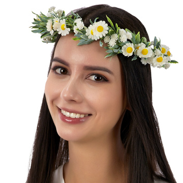 WIANEK na głowę opaska BOHO ślubny KWIATY