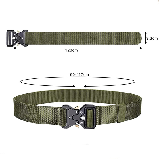 PASEK pas PARCIANY TAKTYCZNY QR mocny MĘSKI do SPODNI SURVIVAL