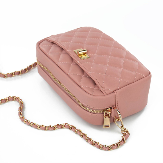 Alessio TOREBKA Damska PIKOWANA CROSSBODY na ramię łańcuszek QUILTED