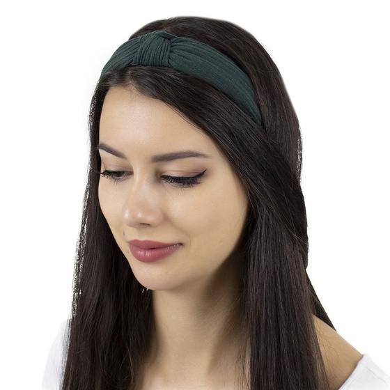 OPASKA DO WŁOSÓW zielona WĘZEŁ szeroka TURBAN