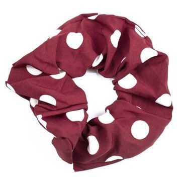 GUMKA do włosów frotka SCRUNCHIES kropki CZERWONA