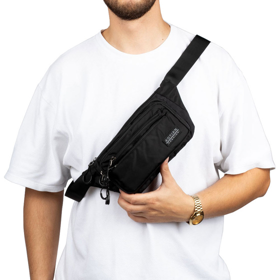 Torebka saszetka BIODRÓWKA NERKA męska POJEMNA SOLID PREMIUM