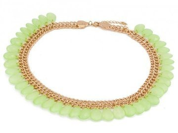 NASZYJNIK ETNO zielony PASTELOWY