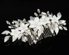 Ozdoba ślubna do włosów GRZEBYK ŚLUB KRYSZTAŁKI KWIATY