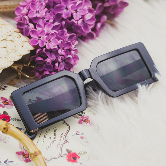 OKULARY PROSTOKĄTNE damskie PRZECIWSŁONECZNE retro