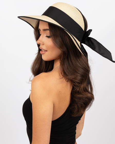 DASZEK KAPELUSZ DAMSKI Alessio słomkowy boho lato plaża KOKARDA NA KUCYK