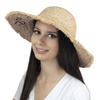 Kapelusz damski SŁOMKOWY napis DUŻY plażowy 