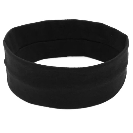 OPASKA DO WŁOSÓW GŁOWĘ USZY GŁADKA CZARNA na chłodne dni ELASTYCZNA