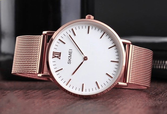 Zegarek SKMEI 1181 bransoleta MESH rose gold