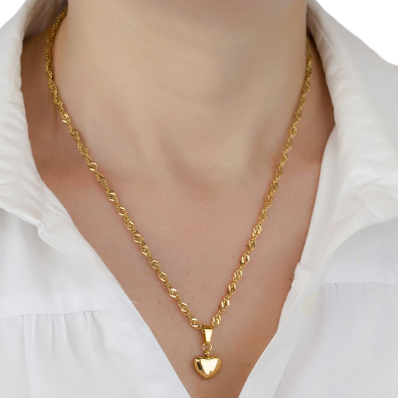 Naszyjnik STAL SZLACHETNA POZŁACANA delikatny