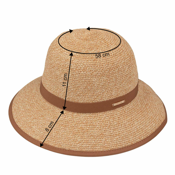 KAPELUSZ DAMSKI Alessio słomkowy boho lato plaża słomiany KOKARDA