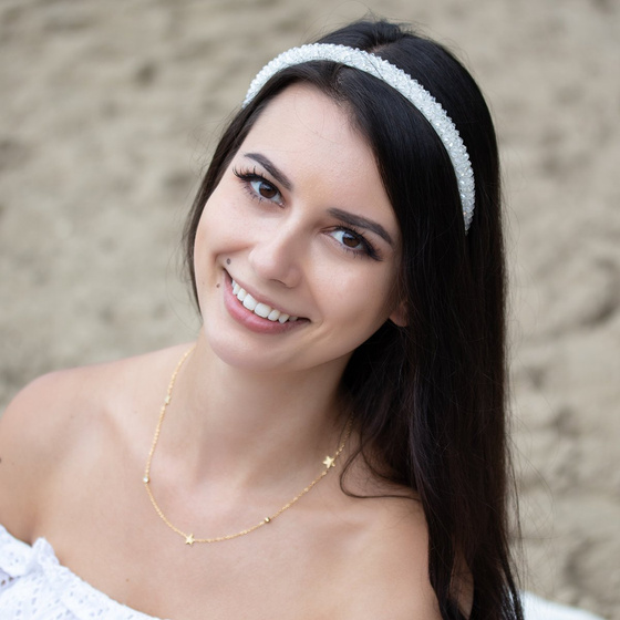 OPASKA DO WŁOSÓW cyrkonie ELEGANCKA wąska