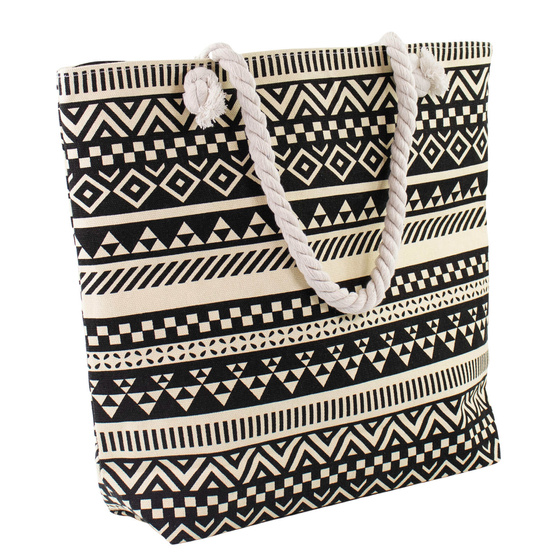 TORBA damska duża PLAŻOWA koszyk shopper LATO na ramię pojemna AZTEK