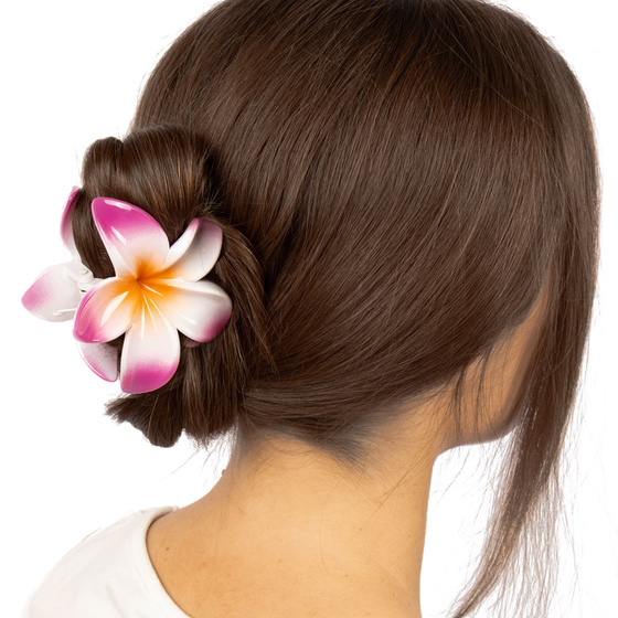 KLAMRA szczęka SPINKA do włosów duża kwiatek KWIATY żabka HAWAJSKA