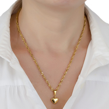 Naszyjnik STAL SZLACHETNA POZŁACANA delikatny