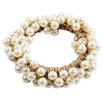 GUMKA DO WŁOSÓW perłowa PERŁY ozdoba elastyczna