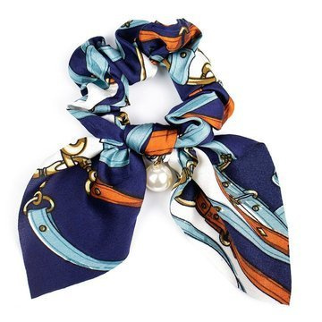 GUMKA DO WŁOSÓW apaszka SCRUNCHIE perła FROTKA