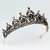 DIADEM Korona Tiara MISS GLOW Wieczorowy CZARNE cyrkonie KRYSZTAŁY 