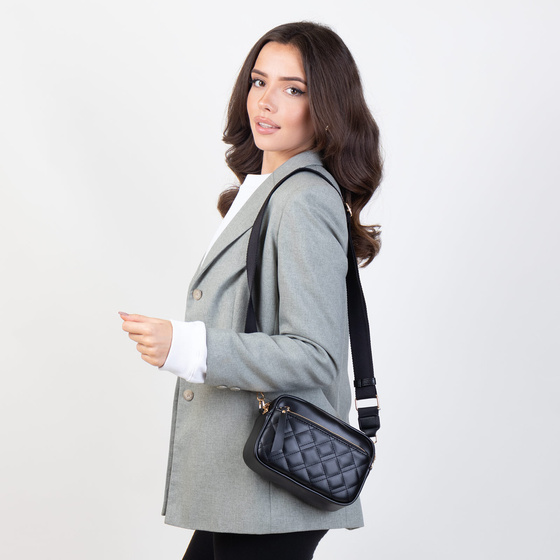 Alessio TOREBKA Damska CROSSBODY PIKOWANA na ramię PASEK QUILTED