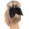 GUMKA do włosów frotka SCRUNCHIES KOKARDA czarna