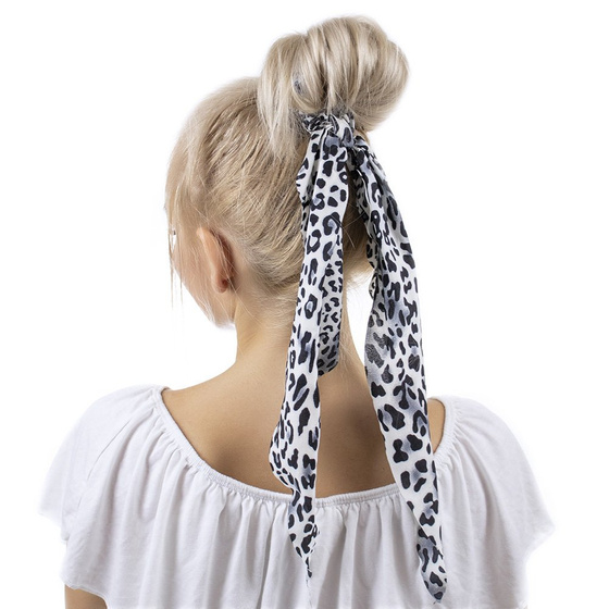 GUMKA DO WŁOSÓW kokarda APASZKA scrunchie PANTERKA