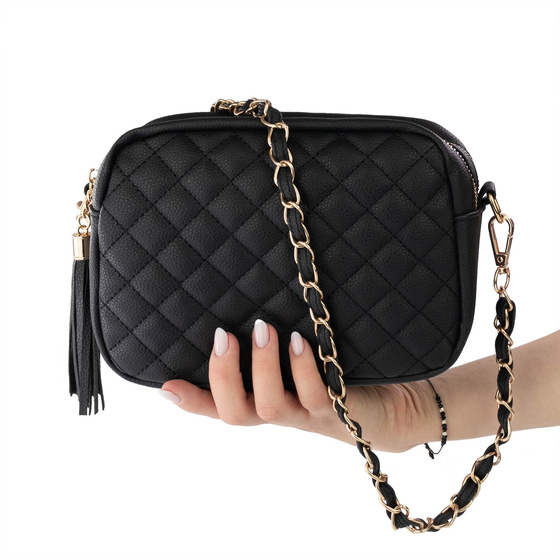 Alessio TOREBKA Damska CROSSBODY PIKOWANA na ramię łańcuszek QUILTED