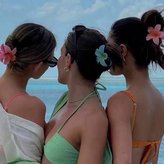 KLAMRA szczęka SPINKA do włosów KWIAT żabka HAWAJSKA KWIAT PLUMERII