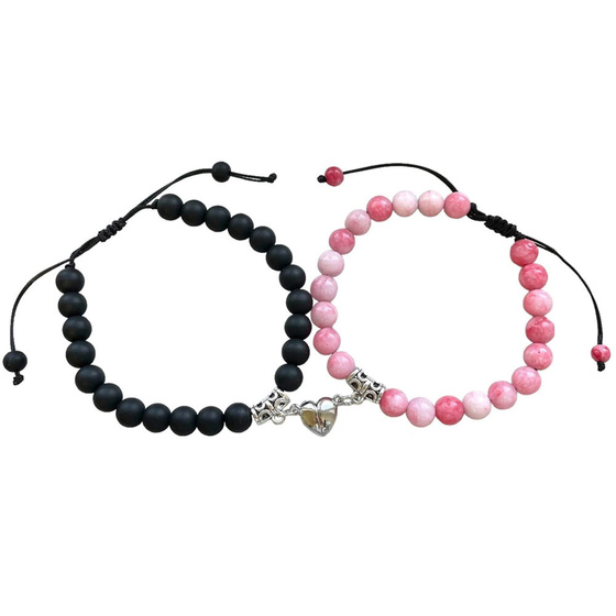 BRANSOLETKA PRZYJAŹNI dla par serduszko na magnes SERCE 2 SZTUKI