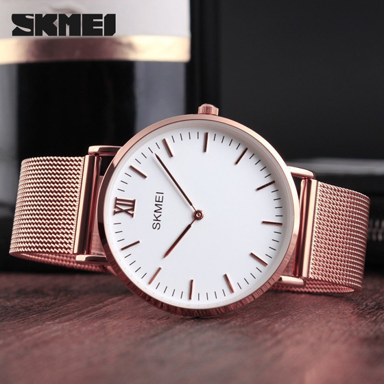 Zegarek SKMEI 1181 bransoleta MESH rose gold