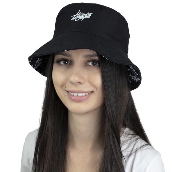 BUCKET HAT czapka dwustronna napis KAPELUSZ rybacki