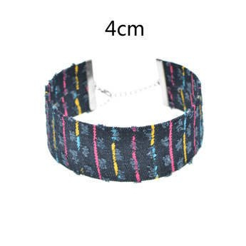 Choker kolor granatowy