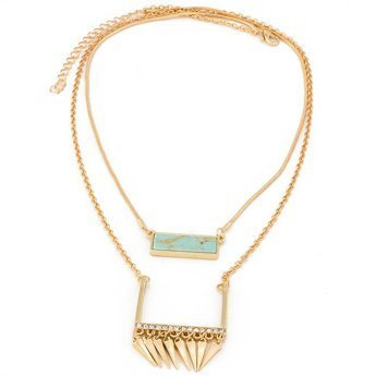 Naszyjnik zadziorny turkusowy