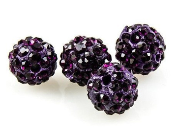 SHAMBALLA KULKA SWAROVSKI AMETHYST 204 10mm