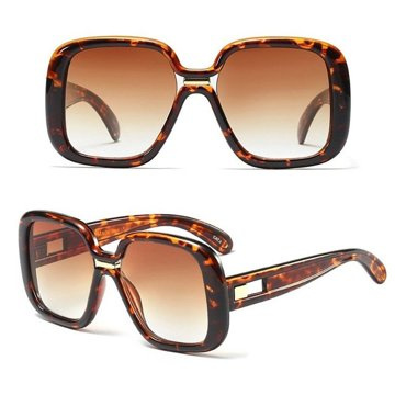 OKULARY damskie PRZECIWSŁONECZNE panterka BRĄZOWE