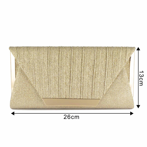 Torebka wieczorowa KOPERTÓWKA damska wizytowa ŁAŃCUSZEK elegancka