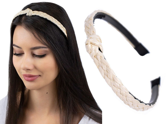 OPASKA do włosów WĘZEŁ sztywna wąska PLECIONA boho