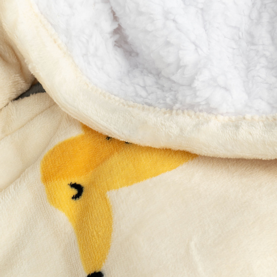 KOCOBLUZA KOC BLUZA CIEPŁA 2w1 GRUBA XXL FUTRZAK POLAR z kapturem OVERSIZE