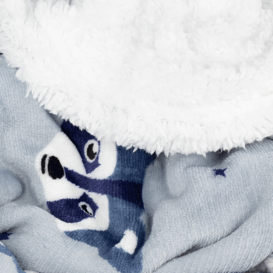 KOCOBLUZA KOC BLUZA CIEPŁA 2w1 GRUBA XXL FUTRZAK POLAR z kapturem OVERSIZE