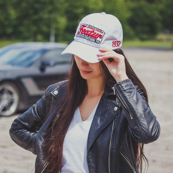 Czapka z daszkiem RETRO sportowa KASZKIETÓWKA bejsbolówka damska męska