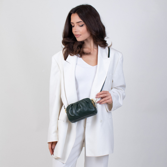 Alessio TOREBKA Damska na ramię CROSSBODY mała SKÓRA NATURALNA