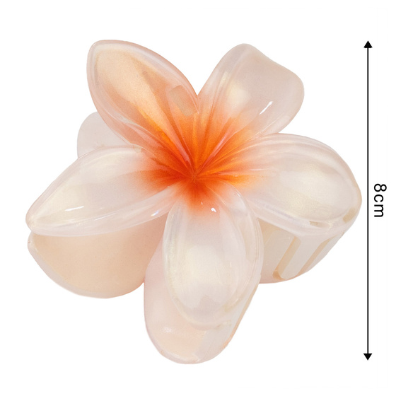 KLAMRA KWIAT szczęka duża SPINKA do włosów kwiatek HAWAJSKA KWIAT PLUMERII