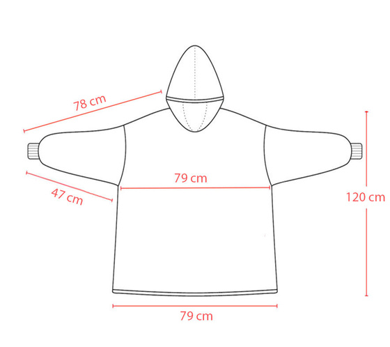 KOCOBLUZA KOC BLUZA CIEPŁA 2w1 GRUBA XXL FUTRZAK POLAR z kapturem OVERSIZE