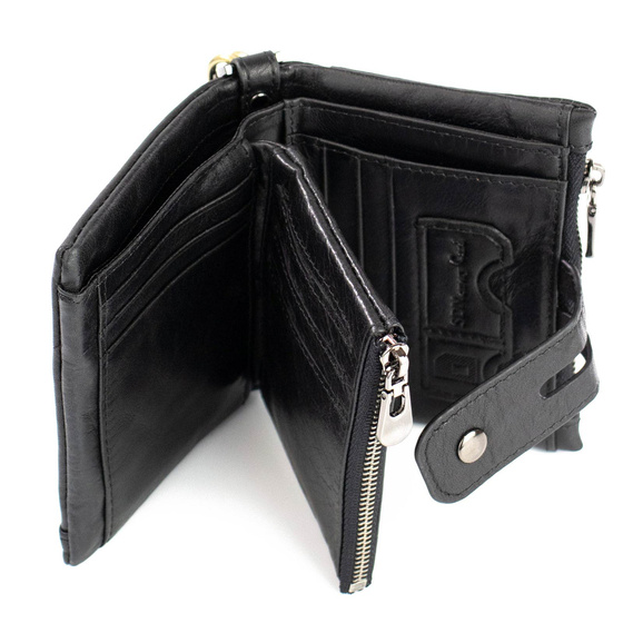 Alessio PORTFEL MĘSKI SKÓRA NATURALNA Block Kart RFID Pudełko PREZENTOWE