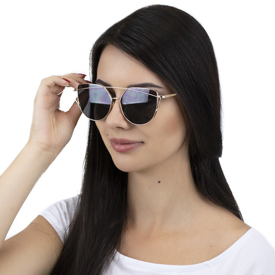 OKULARY PRZECIWSŁONECZNE damskie LUSTRZANKI czarne