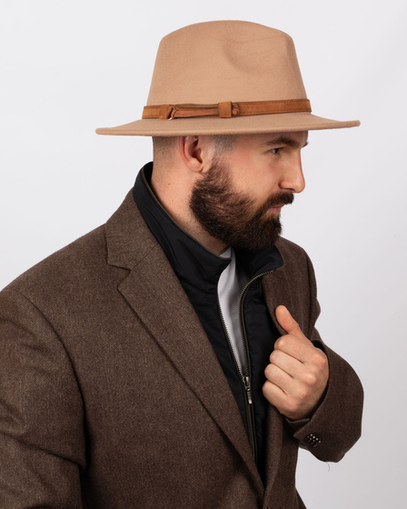 KAPELUSZ PANAMA fedora elegancki damski filcowy