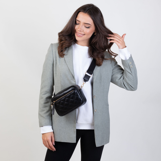 Alessio TOREBKA Damska CROSSBODY PIKOWANA na ramię PASEK QUILTED