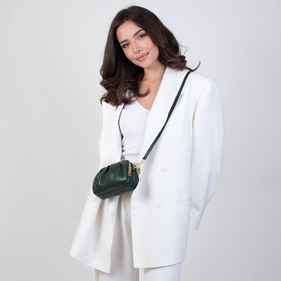 Alessio TOREBKA Damska na ramię CROSSBODY mała SKÓRA NATURALNA